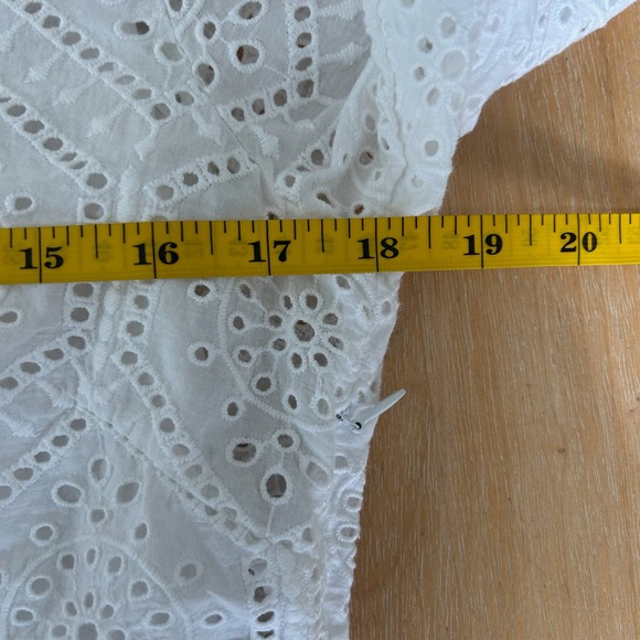 Sundance Blouse Top Womens S White Eyelet Boho Feminine Fairy Cottage Romantic - Picture 7 of 8